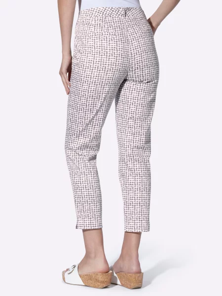 Heine Pantaloni gri deschis alb