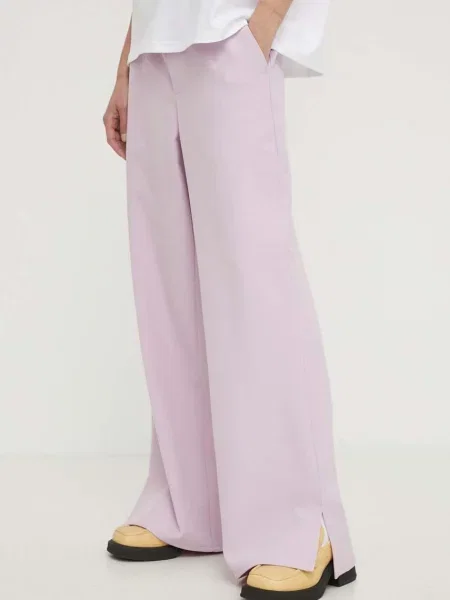 Won Hundred pantaloni femei lat high waist violet