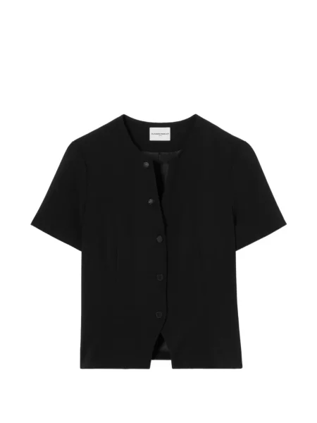 Top Claudie Pierlot cu decolteu în V negru