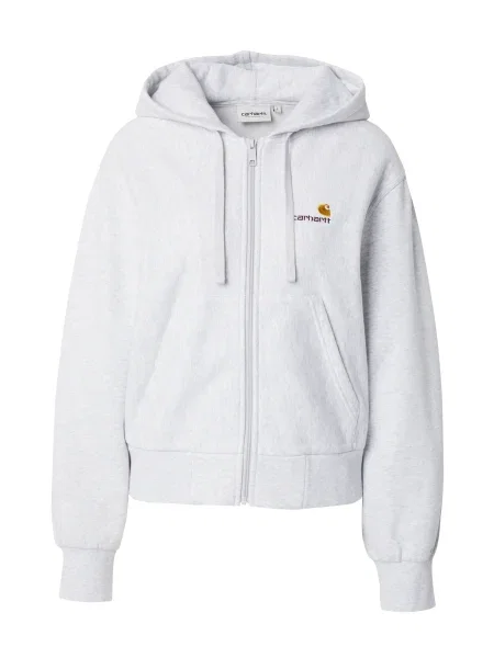 Carhartt WIP bluză Hd American Scr. Jacket femei cu glugă melanj gri