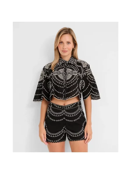 Koszula Charo Ruiz Ibiza ażurowa czarna