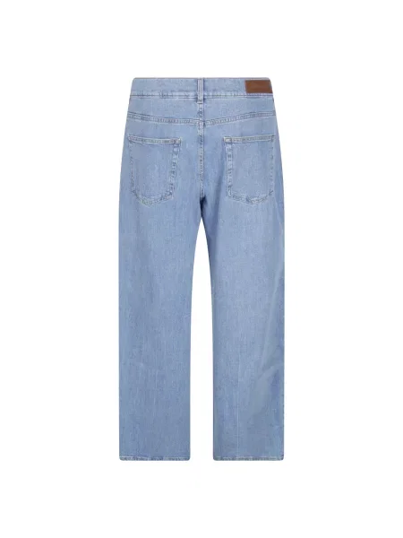 Szerokie jeansy Palm Angels z logo niebieskie