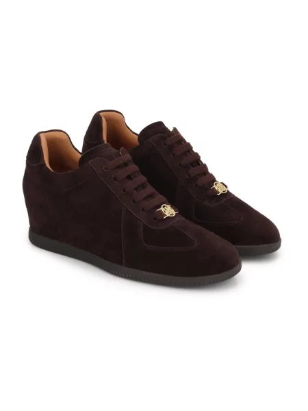 Sneakersy Kazar zamszowe brązowe