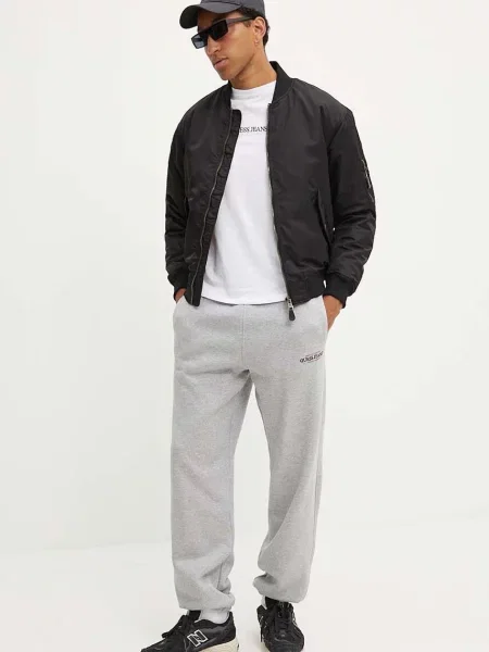 Спортивні штани Guess Jeans однотонні сірий