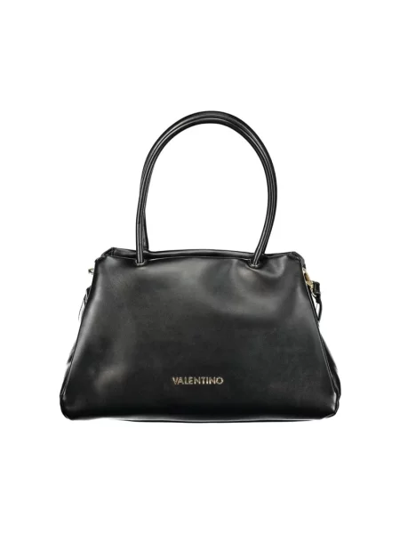 Lniana torebka Valentino Bags czarna