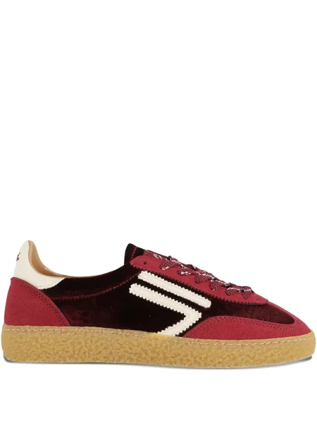 Sneakerși Puraai de catifea roșu