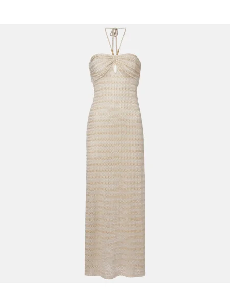 Rochie maxi Melissa Odabash de costum alb