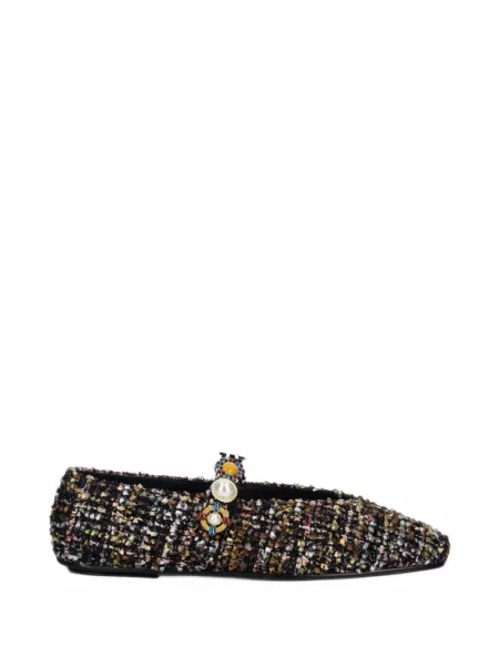 Balerini Jeffrey Campbell din tweed negru