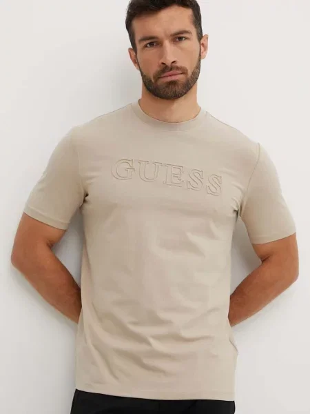 Guess тениска мъжка от с ALPHY бежово