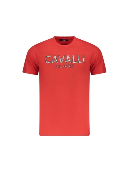 Koszulka Cavalli Class z krótkim rękawem czerwona