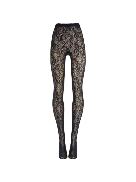 Dresuri Wolford cu model floral plasă albastru