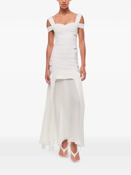 Rochie maxi Simkhai tricotate alb