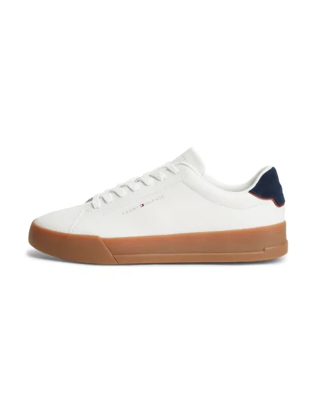 Sneakerși Tommy Hilfiger din piele alb