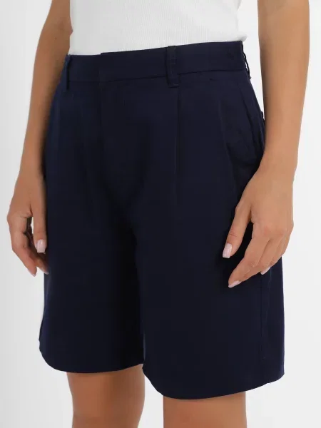 Piazza Italia Шорти повсякденні Темно-синій Без підкладки сині