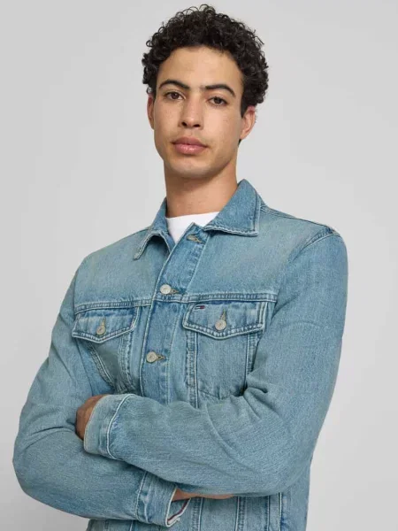 Kurtka jeansowa o kroju regular fit z czystej bawełny Tommy Jeans niebieska