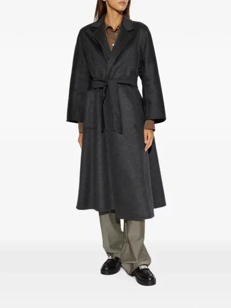 Cu centură palton Max Mara gri
