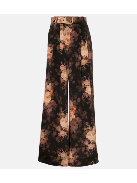 Pantaloni Zimmermann de mătase negru