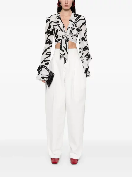 Bluză Balmain cu imagine alb