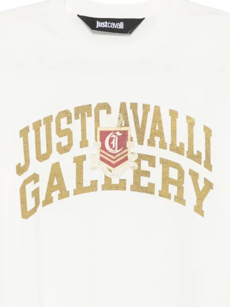 Tricou Just Cavalli cu imagine alb