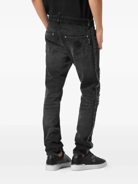 Traperice ravnih nogavica Philipp Plein plava