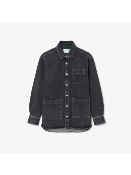 Lacoste куртка Oversized Fit чорна