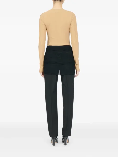 Pantaloni Mm6 Maison Margiela drapate negru