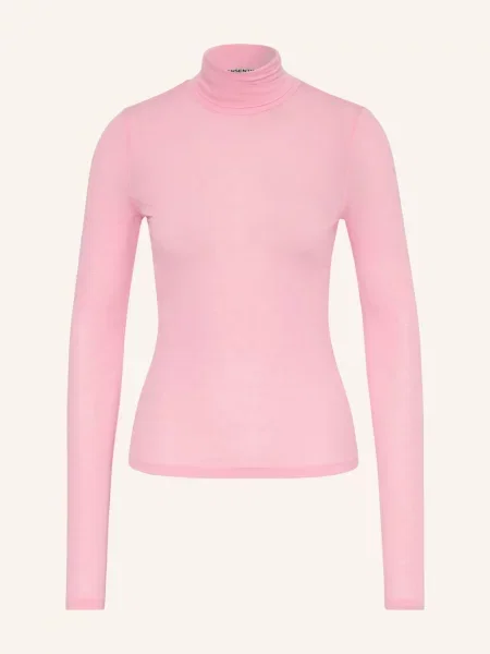 Essentiel Antwerp Swetry Kobieta M Len Jertice Jersey Turtleneck różowy
