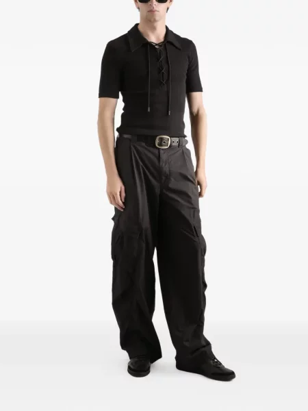 Polo Dolce & Gabbana με κορδόνια με δαντέλα μαύρο