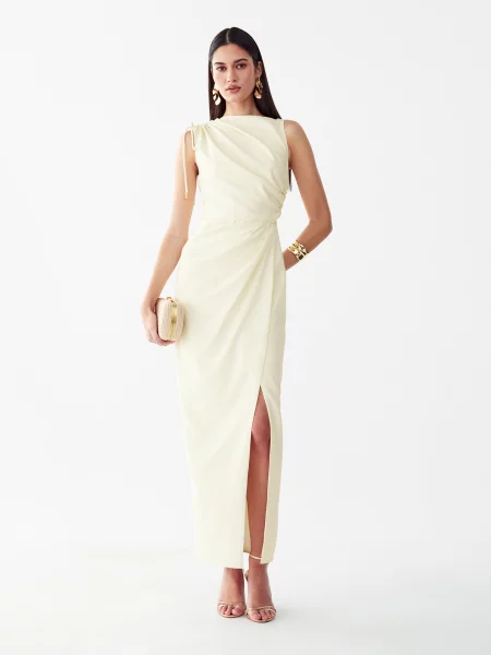 BWLDR Rochie Millicent lână alb