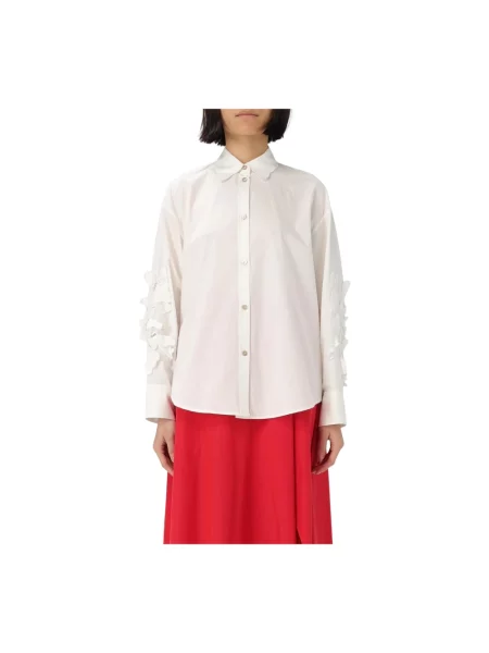 Forte Forte koszula relaxed z kołnierzykiem klasycznym shirt biały