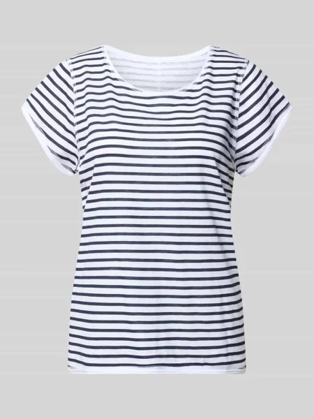 T-shirt z wzorem w i okrągłym dekoltem Christian Berg Woman