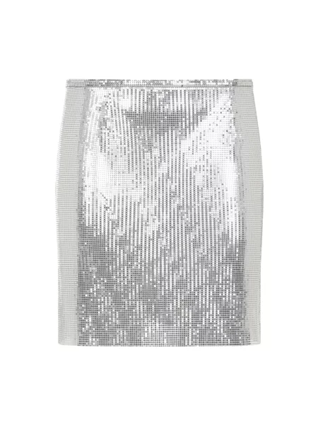 Mała mały spódnica mini Paco Rabanne szara