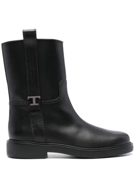 Botine Tod's din piele biker negru