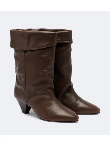 Cizme scurte Isabel Marant din piele maro
