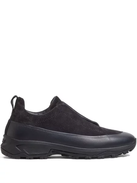 Sneakerși Zegna din piele de căprioară negru