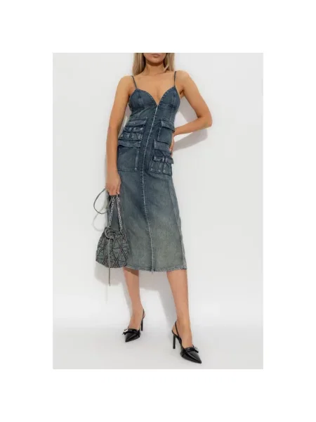 Sukienka jeansowa Diesel niebieska