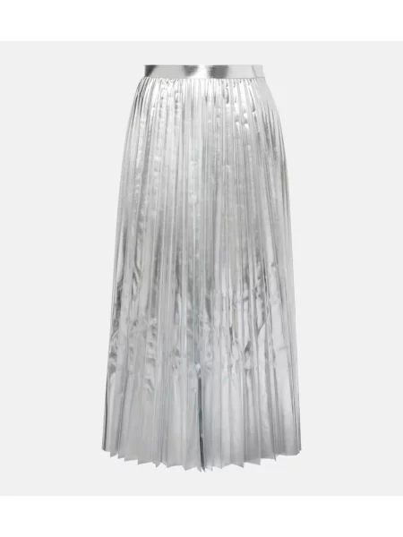 Spódnica plisowana Junya Watanabe do kolan srebrna
