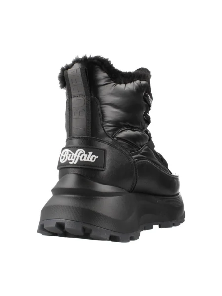 Pantofi Buffalo cu șireturi din dantelă negru
