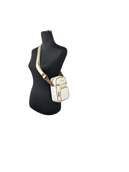 Torebka crossbody Michael Kors z nadrukiem beżowa