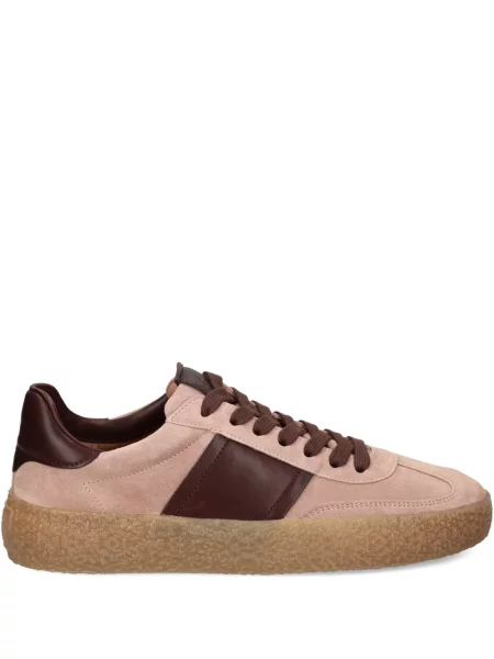Sneakerși Kennel & Schmenger cu șireturi din piele de căprioară roz