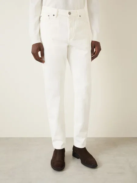 Zegna Džíny Slim Fit white bílé
