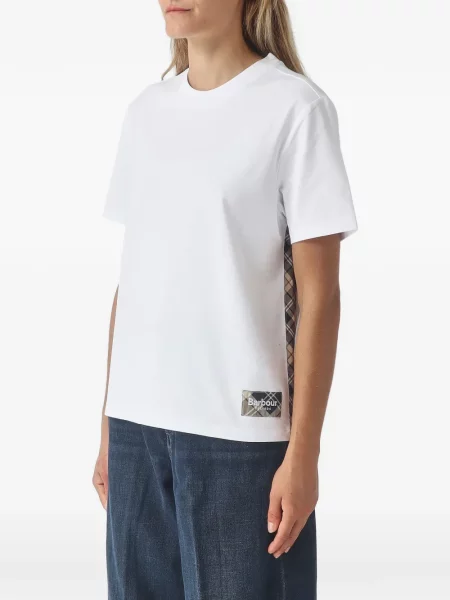 Tricou Barbour în carouri cu autograf alb