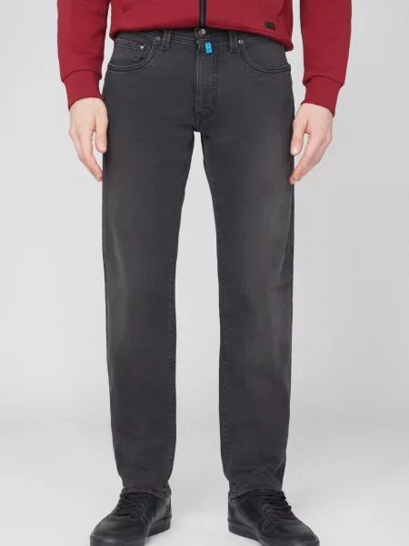 Прямі джинси Pierre Cardin темно-сірий бавовна/ліоцел сірі