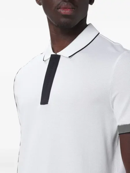 Tricou polo Emporio Armani alb