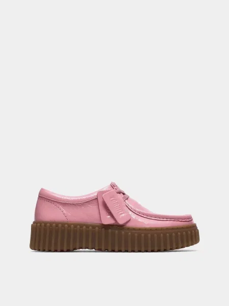 Кожаные ботинки Clarks розовые