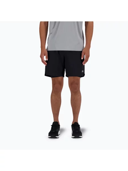 Мъжки къси панталони New Balance AC Seamless 7" черни
