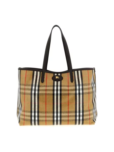 Shopperka Burberry skórzana beżowa