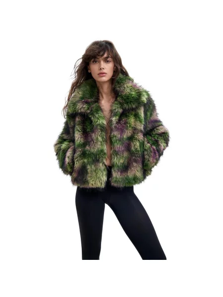 Geacă Desigual cu blană verde