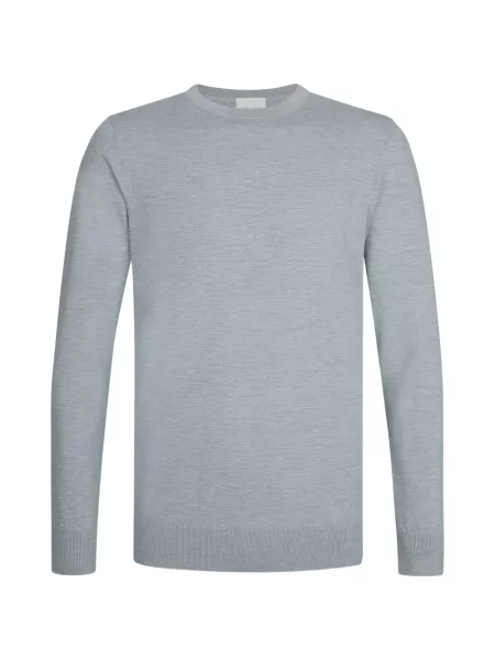 Lung tricou Profuomo cu decolteu rotund albastru