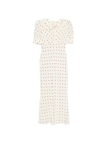 Rochie midi Alessandra Rich cu buline cu volane
